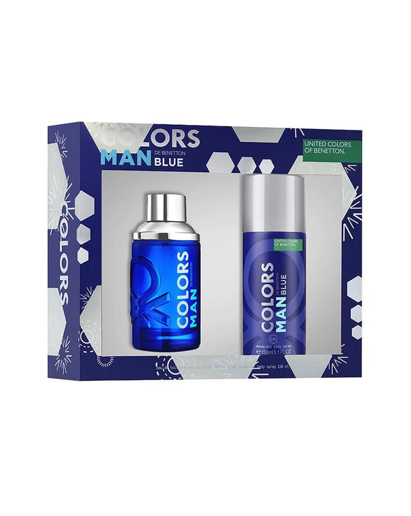 BENETTON United Colors Blue Perfume Gift Set Men EDT 100ml + Deodorant Spray 150ml